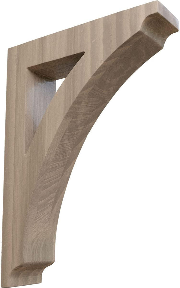 Ekena Millwork BKTW01X06X09THWA Small Thorton Wood Wood Brackets, 1 3/4"W x 6