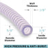 DAVCO 3/8" ID x 10 ft PVC Reinforced Tubing - High Pressure Flexible Vinyl Hose, Heavy Duty Clear Suction Tube