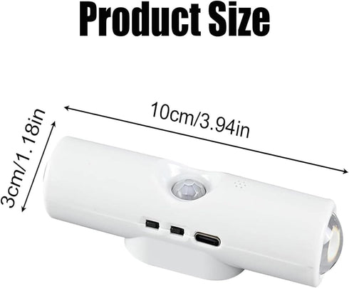 Generic 7 Colors-500mAh (1PC-White,3-Colors) Rechargeable Smart LED Motion Sensor Ambient Light, Upgraded Large