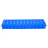 YOKIVE Double Panel Polypropylene Test Tube Rack Holder, Great for 11mm, 7.5mm Lab Test Tubes, Blue, 60-Sockets