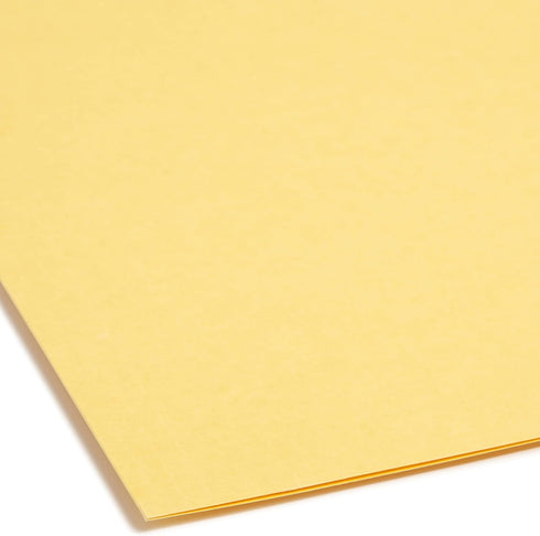 Smead 100% Recycled Fastener File Folder, Letter Size, Yellow, 50 per Box (12941)