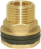 Hooshing Brass Bulkhead Fitting, 3/8" Female to 1/2" Male Thread Water Tank Connector with Rubber Ring