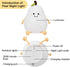 LVOERTUIG Cute Pear USB Rechargeable Nursery Lamp - Multicolor Night Light for Kids' Bedroom Gift