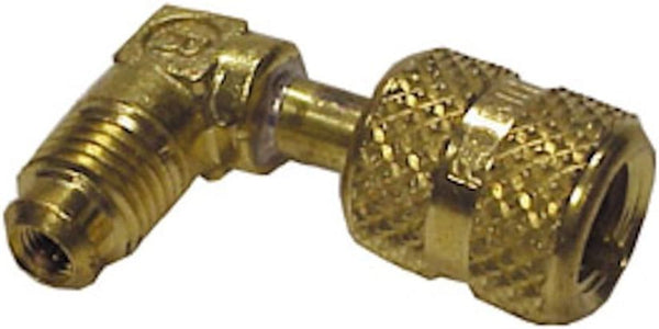 Robinair 40563A 90° Style Adapter for A/C & Refrigeration Use, 1/4" MFL x 1/4" FFL