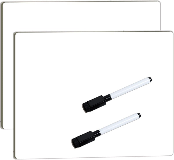 Dry Erase White Board for Student, 2-Pack Personal Whiteboard Lapboard for Kids, White Lapboard for School