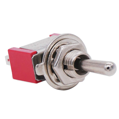 Twidec 6Pcs Mini Momentary Toggle Switch SPDT 3 Position 3 Pins, Waterproof Cap for Car Boat Switches