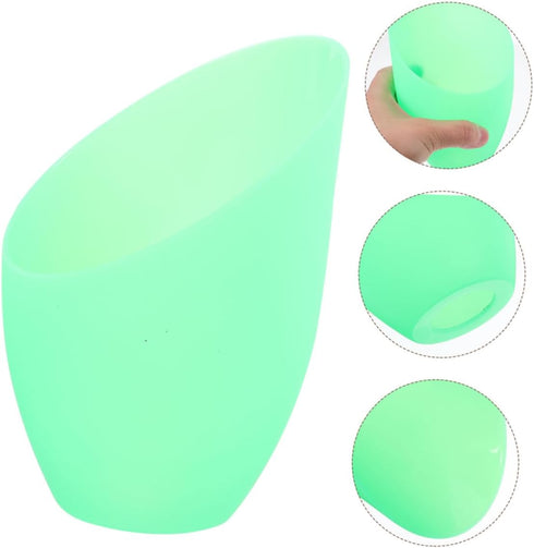 Amosfun Horseshoe Lampshade Elegant Inclined Plastic Lamp Cover for Floor and Table Lamps Green Opening Soft Light