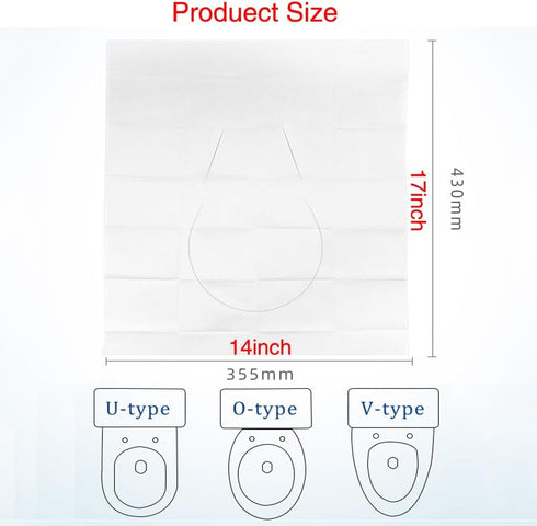 Generic 50Pcs Disposable Toilet Seat Covers, Portable Travel Toilet Seat Covers,Hotel Toilet Paper Pad,Travel Essential