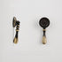 PILYON 2Pack 86mm Drawer Knob Drawer Handle Black Hanging Cabinet Bedside Table Solid Single Hole Hidden Handle Retro
