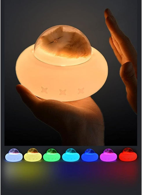 TTBDDDYH Cute Kitty Kids Night Light, Birthday Gifts Cat Room Decorations Atmosphere Light, Touch Control LED Color