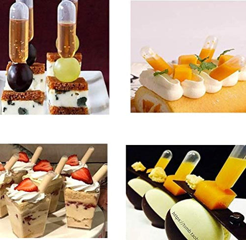 4ml Dessert Pipettes 80PCS Plastic Squeeze Transfer Pipettes, Liquid Injector for Cupcake Strawberries