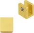 0.87" Inch 0.24"-0.32"(6-8mm) 4 KUMGROT Shelf Square Clips, Gold Pure Copper U Bracket Brass, Adjustable Support