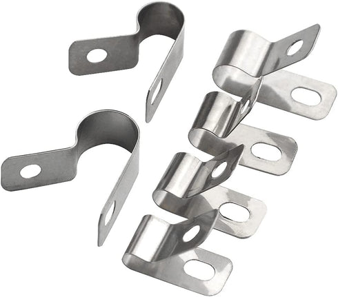 XINGYHENG 90pcs Metal Cable Clamps Fastener Assortment Kit 3.2-9mm for Wire Tube Plastic Wire Cord Management