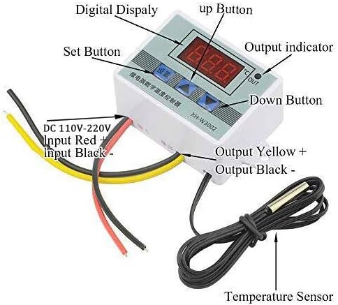 XINGYHENG XH-W3002 Digital Temperature Controller, 110V-220V 1500W Microcomputer Thermostat with Sensors