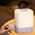 Lyridz LED Nursery Night Light with Clock, Portable Breastfeeding Table Lamp for