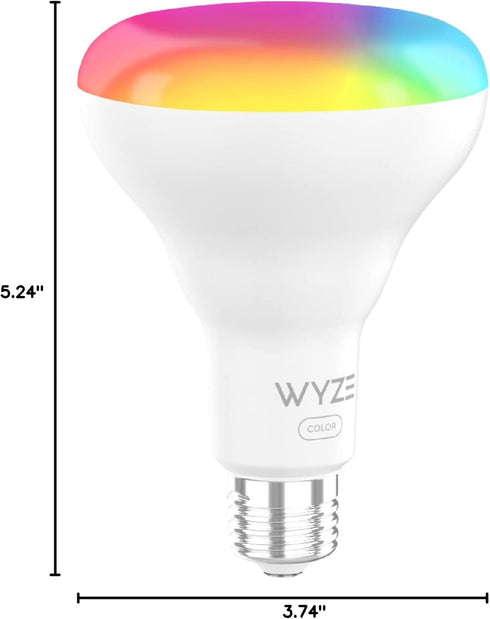 Bulb BR30 Bulb, E26 75W 950 16 1-Pack Wyze Color, Wi-Fi Smart Base, Equivalent Lumens, Million Colors & Tunable White