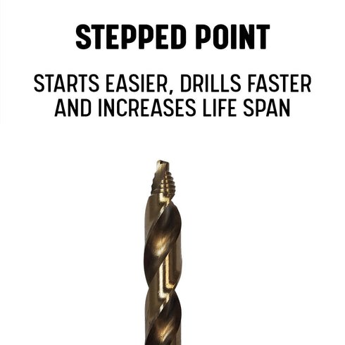 Drill America 9/32" Cobalt Stepped Point Drill Bit, GSC Series