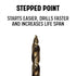 Drill America 9/32" Cobalt Stepped Point Drill Bit, GSC Series