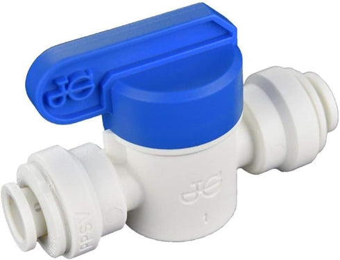 John Guest Polypropylene Ball Valve, PPSV040808W, 1/4" Tube OD x 1/4" Tube OD