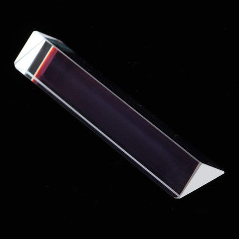 K9 (15x15x87mm) Optical Glass Triangular Prism Crystal Rainbow Maker for Physics Education, Light Spectrum, Photo