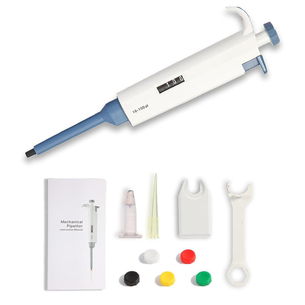 10-100ul Single-Channel Adjustable Pipettes, Manual Micropipette for Laboratory, High Accuracy