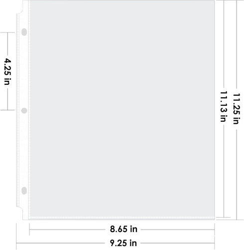 KTRIO 500 Pack Clear Sheet Protectors 8.5 x 11 inch for 3 Ring Binder, Top Loading Plastic Sleeves, Letter Size