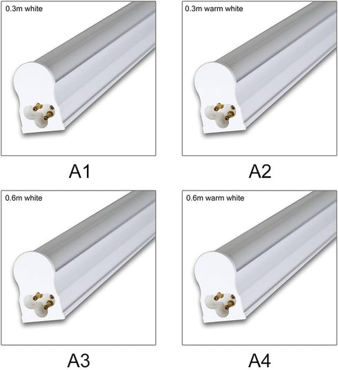 Kryfelix T5 220V 9W 14W 18W Smart Tube Lamp PVC Plastic Fluorescent Tube Smart Wall Lamp