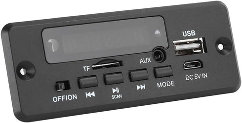 Ejoyous MP3 MP3 2x3W Bluetooth Decoder Board, Decoder Module Digital Display Amplifier Player Module Black Supplies