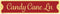 PetKa Signs and Graphics "Candy Cane Lane" Aluminum Sign, 18" x 4", Tan Text on Red