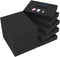 ZCZN Small Sticky Notes, 1.5in x 2in, 100 Sheets/Pad, 10 Pads/Pack, Black Color
