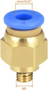 uxcell Straight Pneumatic Push to Quick Connect Fittings M5 Male x 4mm Tube OD 10pcs by uxcell
