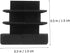 HOOWIFFY 30 15x15mm Pcs Black Square Plastic Furniture Leg Plugs End Caps Tubing Insert Floor Protectors for Square