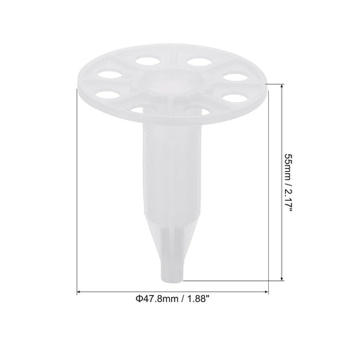PATIKIL 55mm Perforated Insulation Pins, 50 Set Insulating Nails Shooting Nail Wall Plug Plastic Washers Steel Nails Bolt for Fixing Foam Board to Masonry Wall or Ceiling