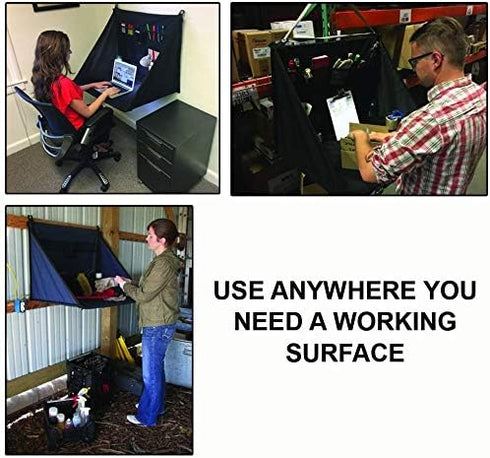Plan Station (WS3700) Mini Portable Standing Desk, Workbench, Work Station, Storage for Jobsite, Garage, Office, Shop