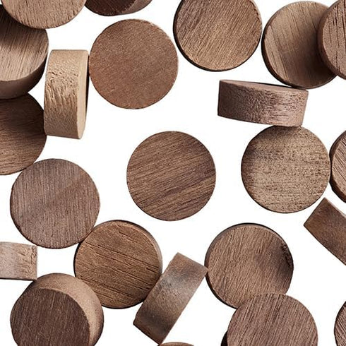 WIDGETCO 5/8" Walnut Wood Plugs, Face Grain, Woodworking Plugs, Can Be Sanded, Stained,
