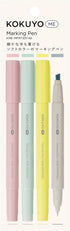 KOKUYO Me Marking Pen, 2-Way Highlighter, 4-Color Set, Japan Import (KME-MPMT201-4S)