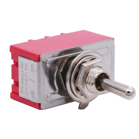 Twidec 2Pcs Mini Toggle Switch 4PDT 3 Position 12 Pins ON/Off/ON Miniature Switch with Waterproof Cap