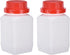 PATIKIL 2 Pcs 500ml HDPE Wide Mouth Square Reagent Bottles with Screw Cap for Lab Storage, White