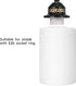 3 Packs 6"x 4" 1-5/8-Inch Canomo Opal White Frosted Glass Lamp Shade Replacement, Replacement Light Fixture Lampshade