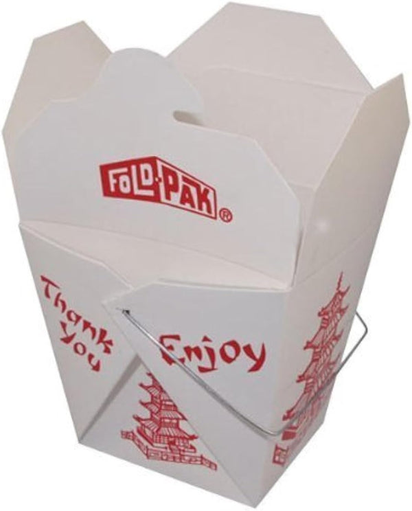 Pack of 15 PAGODA Chinese Take Out Boxes, 8 oz / Half Pint Party Favor