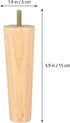 4pcs M8 5x15cm KALLORY Solid Wood Furniture Legs Sofa Replacement Legs Cabinet Feet with Threaded Rod for Coffee Table
