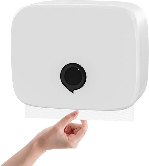 200-Sheet Small N-Fold Wall-Mount Paper Towel Dispenser - ABS Plastic Hand Towel Holder, Key & Press Dual Unlock