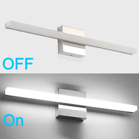 16inch 10W 5000K LED Bathroom Vanity Light Over Mirror Lighting Fixture Modern Indoor Chrome Cool White Wall Sconce