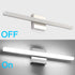 16inch 10W 5000K LED Bathroom Vanity Light Over Mirror Lighting Fixture Modern Indoor Chrome Cool White Wall Sconce