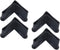4 Pcs 1.57" 1.57" L Shaped Black PVC Angle Iron Caps Furniture