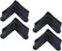 4 Pcs 1.57" 1.57" L Shaped Black PVC Angle Iron Caps Furniture