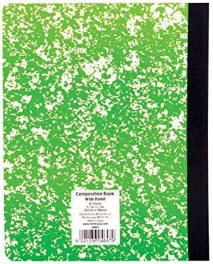Mintra Office Composition Books, Assorted Marble Comp, Wide Ruled, 24 Units (6-4pks)