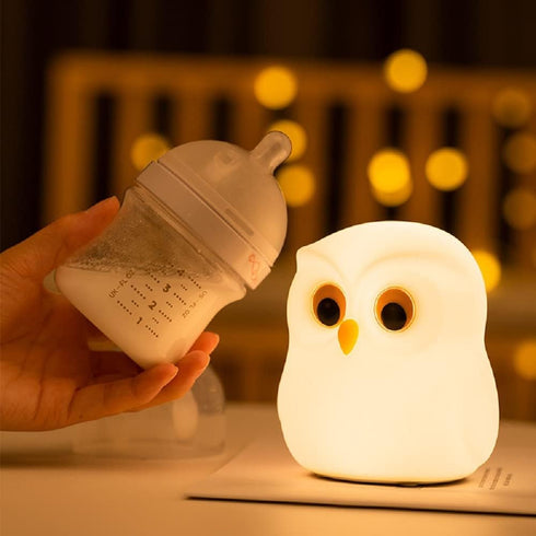 Cute Owl Kids Night Light,USB Rechargeable Cute Animal Lamps,Creative Symphony Night Light Children Feeding Light at