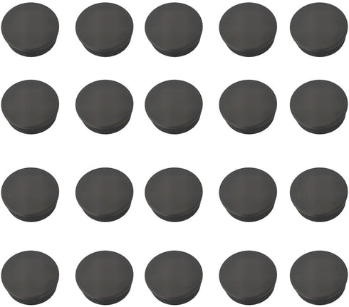 20PCS Round Plastic End Caps 14mm Round Tube Plug Black Insert Plugs