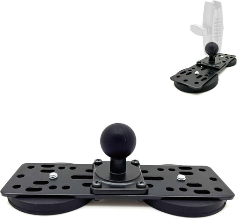 LycoGear 65mm 1 inch Industrial Strength Metal Alloy Dual Diameter Round Heavy-Duty Magnetic Base with Size B AMPS Ball